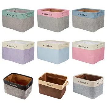 Personalized Foldable Dog Toy Basket Free Print Name Storage Box Puppy Cat Custom Toys Organize Storage.jpg