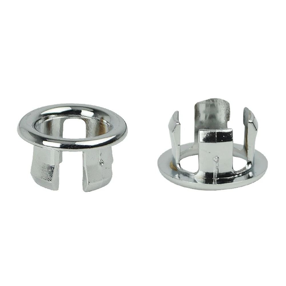 Sink Round Ring Overflow Spare Cover Tidy Chrome Trim for Bathroom Ceramic Basin 1Pcs sink overflow cover,bathroom sink overflow cover
