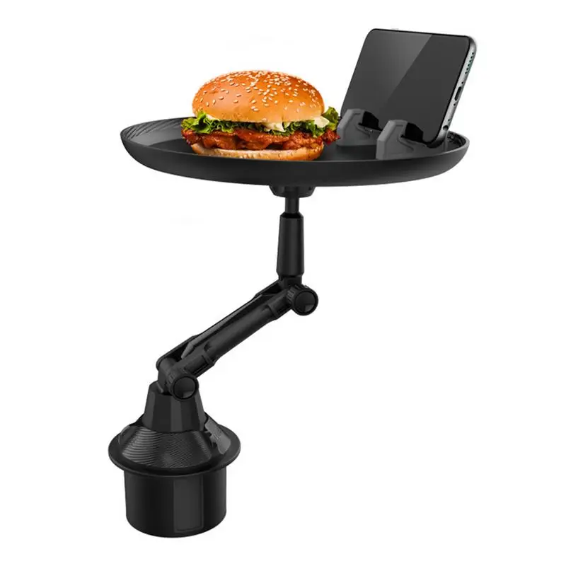 

Cup Holder Food Tray For Car Organizer Table For Car Cup Holders 360 Adjustable Car Tray Table With Phone Holder Swivel Arm