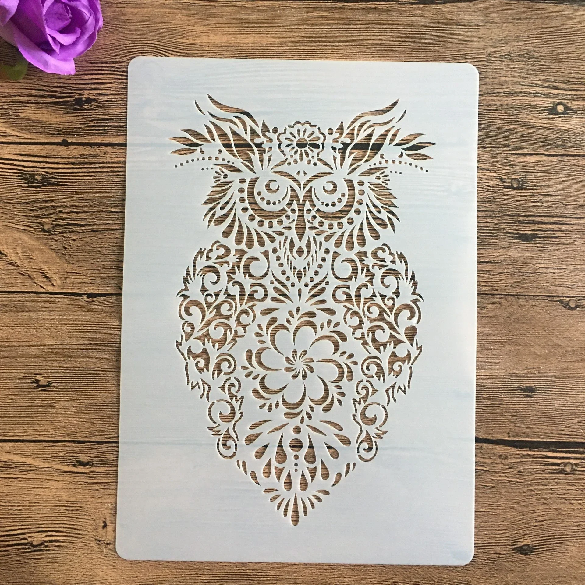 

A4 29 *21cm Animal owl layered stencil painting scrapbook stamp album decoration embossed paper card template decoration