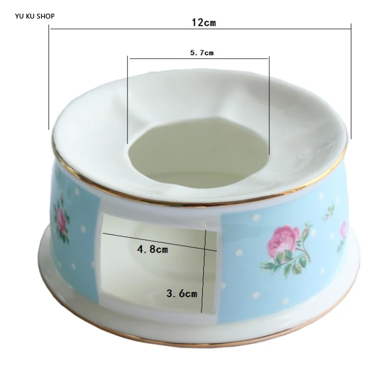 European Afternoon Tea Heater Warm Tea Fire Stove Bone China Coffee Ware Accessory Ceramic Teaware Heat Resisting Kettle Base images - 6