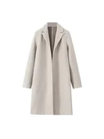 Willshela Women Fashion Solid Open Stitch Long Trench Coats Vintage V-Neck Full Sleeves Female Chic Lady Outfits 2