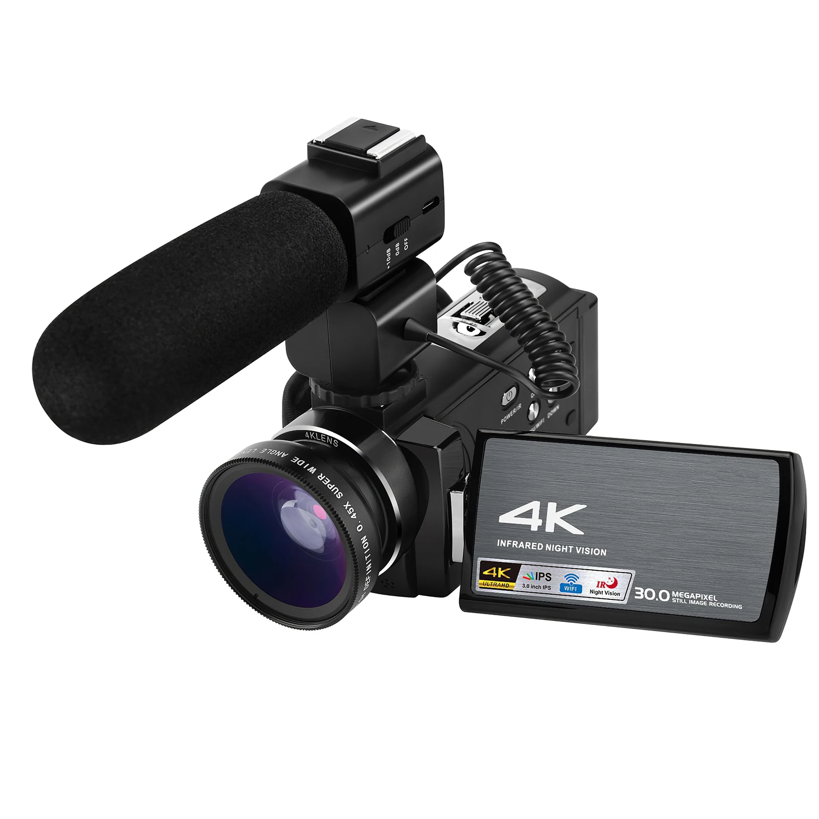 Caméra vidéo à Vision nocturne IR 4K 60FPS 1