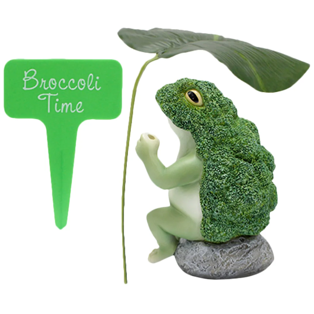 

Simulated Frog Ornament Garden Statues Birthday Decoration Girl Figurine Animal Ornaments Resin Outdoor Sculpture