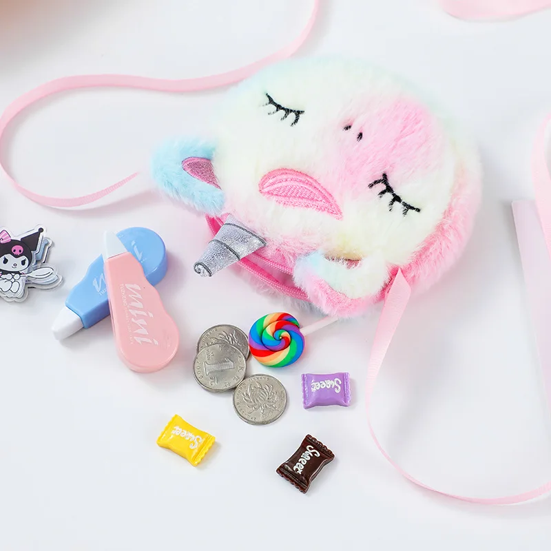 Children Girls Shoulder Bag Unicorn Animals Messenger HandBag Kids Keys Coin Purse Cute Princess Wallet Valentine's Day Gifts