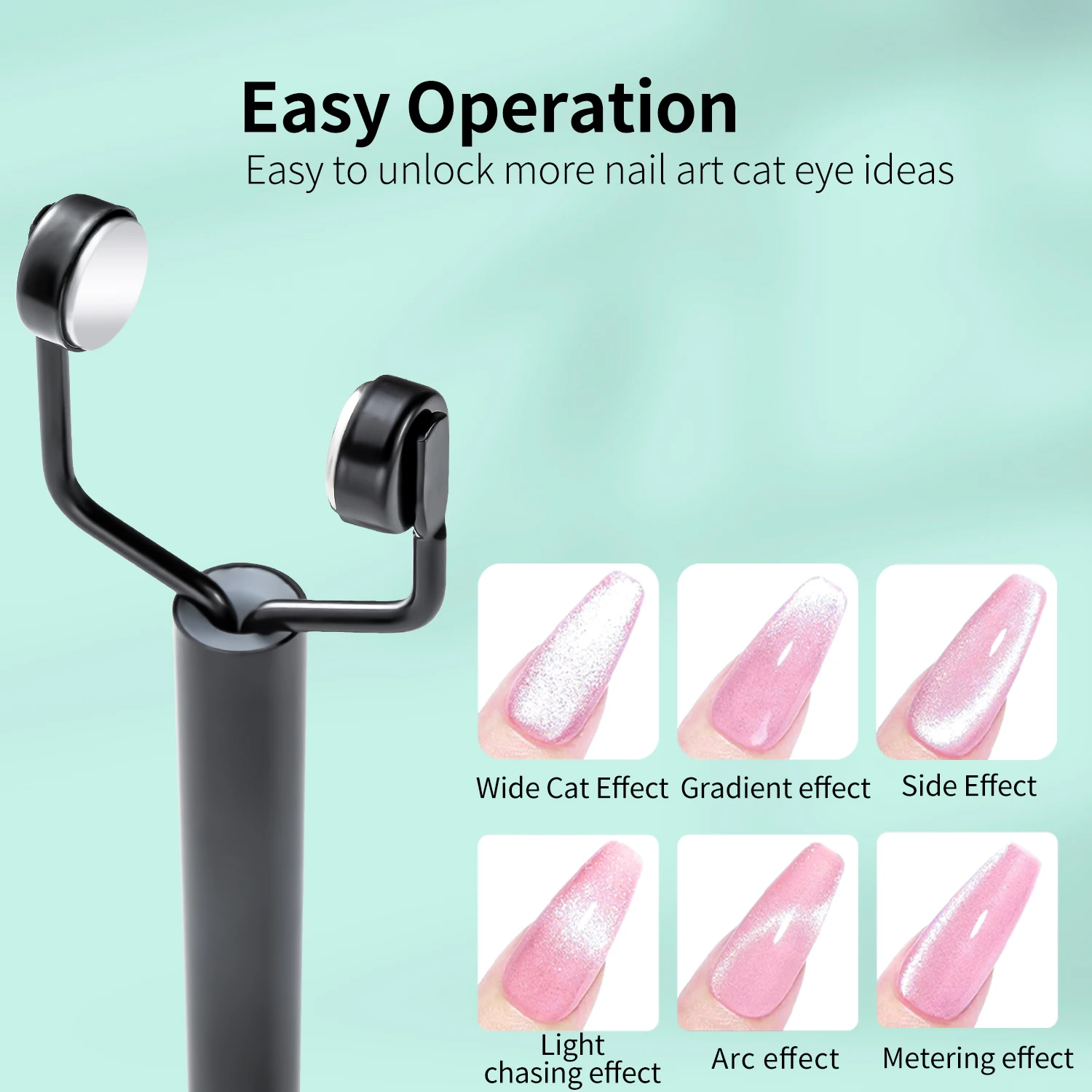 Nail Magnetic Stick Y-Shaped Nail Magnetic Stick Cat Eye Nail Art Tools UV Gel Polish Strong Effect Manicure Magnet Stick 3 In 1 Art Magnet