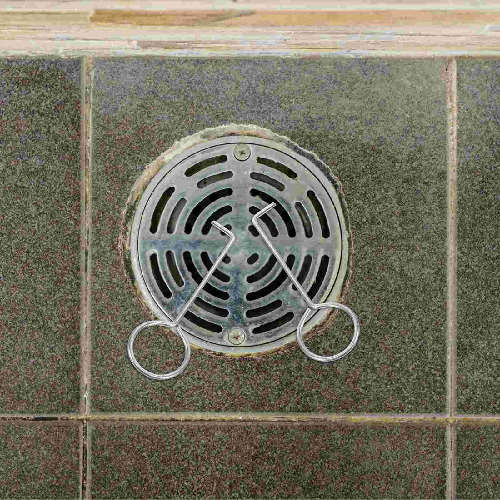 

Shower Drain Hooks Floor Drain Grate Hook Tub Drain Removal Tool Sink Strainer Lifting Hook Strainer Bathroom Extractor