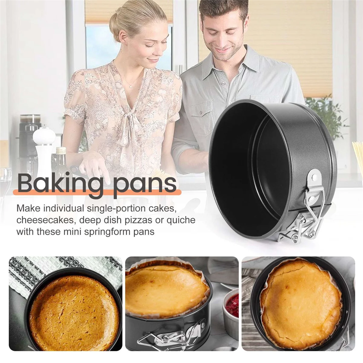 Spring Form Wilton Mini Cheesecake Pan 4in Cake Pan Wilton 3-Piece