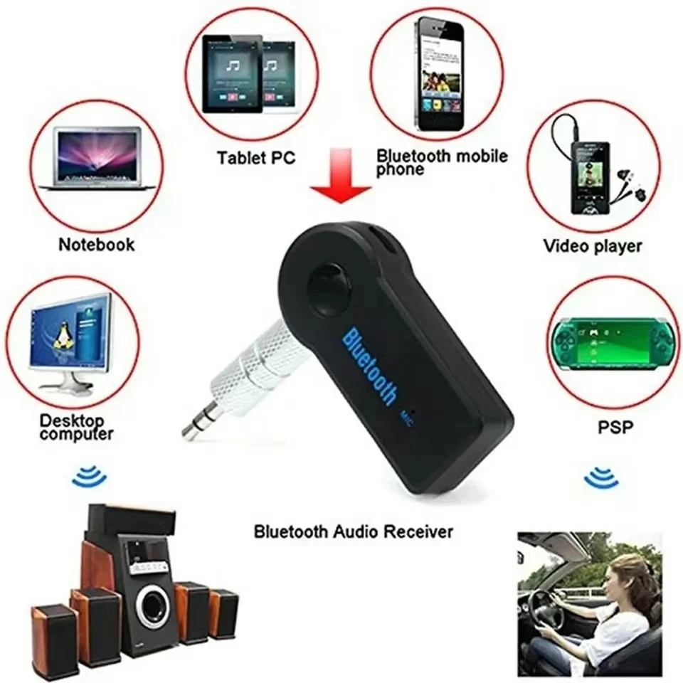 Bluetooth Receiver Bluetooth 5.0 Audio Receiver Mini Stereo AUX USB for PC Headphone Car Handfree Wireless Adapter