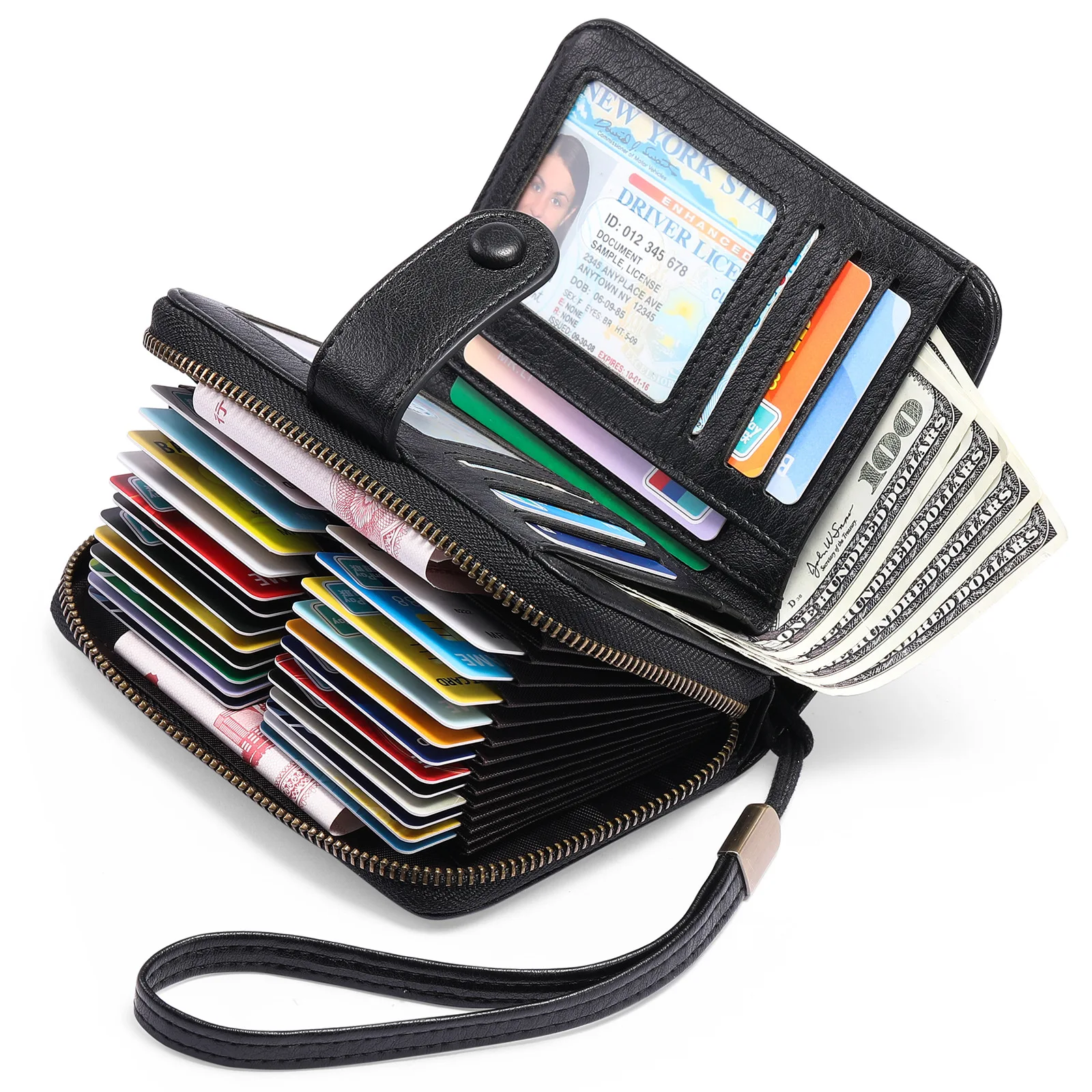 Fashionable Women's Wallet with Multi-functional Card Holders and Coin Pockets