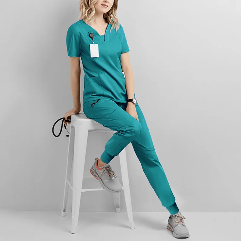 MedicalScrubsWomenStretchTHINBreathableScrubSetNurseUniform