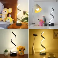 Table Lamps for Living Room,Modern Spiral Dimmable LED Table Lamp, Small Bedside Lamps, Nightstand Lamp for Bedroom Office Home 2