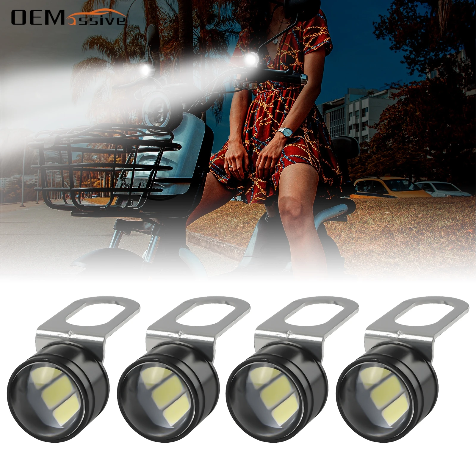 LED Auxiliary Motorcycle Headlight Fog light Accessories Motorcycle Mini Driving Light Spotlight Auto 12V Daytime Waterproof DRL motorcycle led lights,motorcycle accessories