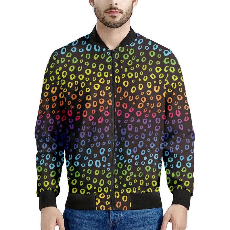 thumbnail image 1 of Chaqueta con cremallera y estampado de leopardo para hombre, sudadera con personalidad con estampado 3D, de manga larga, informal, holgada, ropa de calle, 1 of 5