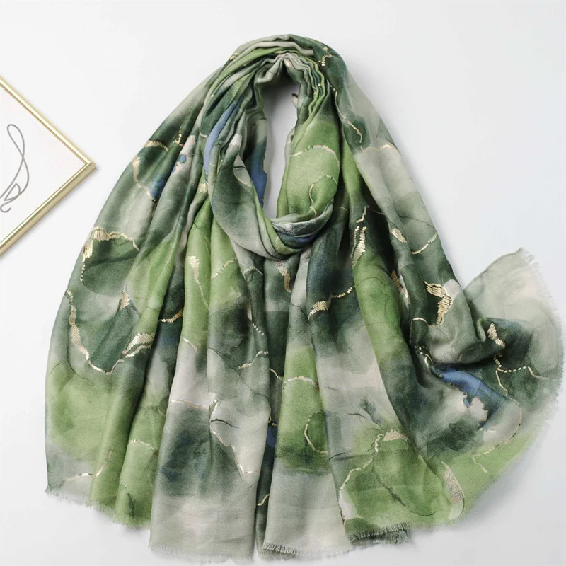 Winter Lurex Glitter abstrakte Zeichnung Fransen Viskose Schal Schal hochwertige Wrap Pashmina gestohlen Bufandas muslimischen Hijab 180*90cm – Detail 7