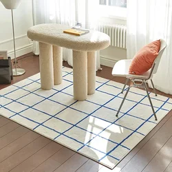 Decoration Carpet for Living Room Plaid Home Large Area Coffee Tables Bedroom Plush Minimalism IG Cloakroom Fluffy Rugs ковер 러그