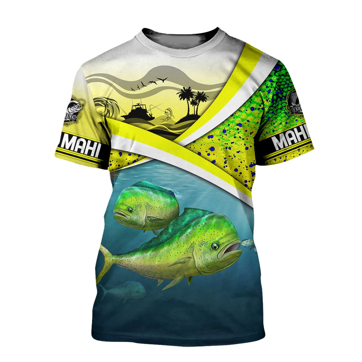 PLstar Cosmos Love Mahi Mahi Fishing 3D All Over Printed Men's t shirt  Summer Harajuku Casual Unisex street T-shirt TX276