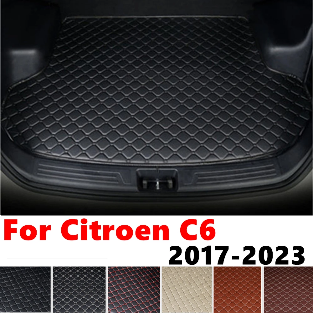 

Коврик для багажника автомобиля Citroen C6 2023 2022 2021 2020-2017, задний грузовой вкладыш, защитный чехол, аксессуары для интерьера, задний багажник, коврик для багажа