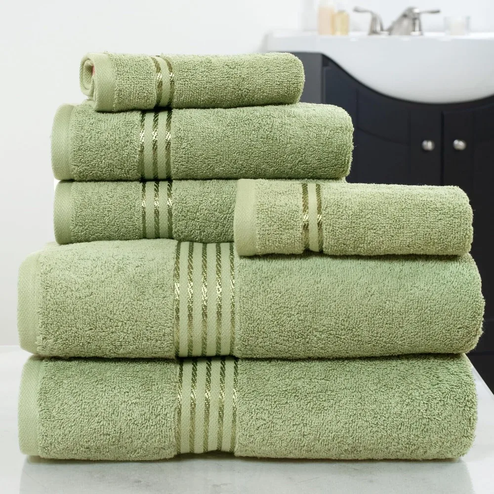 6 Hand Towels Towel 18PC Towel Set-Cotton Bathroom Accessories With 6 Bath Towels the Body Bathrobe Freight free