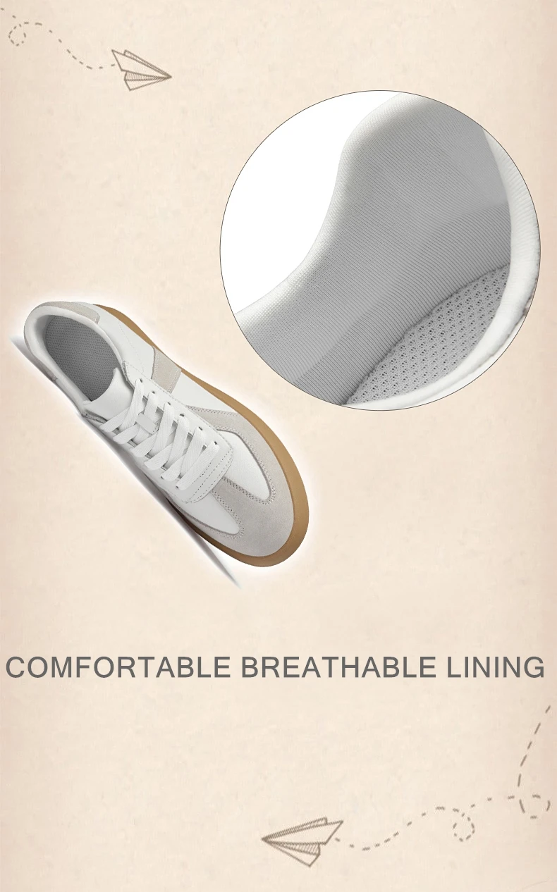 Elevator Sneakers For Women&Men Shoes Genuine Leather Height Increasing Shoes Lace Up Trainers Ladies Flat Shoes For Men