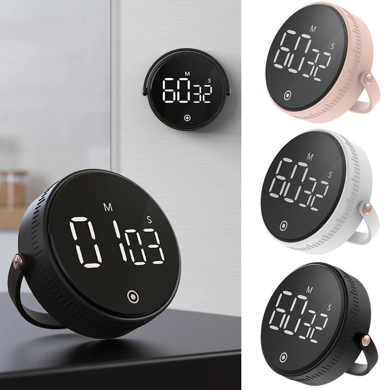 Baseus Magnetic Countdown Alarm Clock Kitchen Timer Manual Digital Timer  Stand Desk Clock Cooking Timer Shower Study Stopwatch - Kitchen Timers -  AliExpress