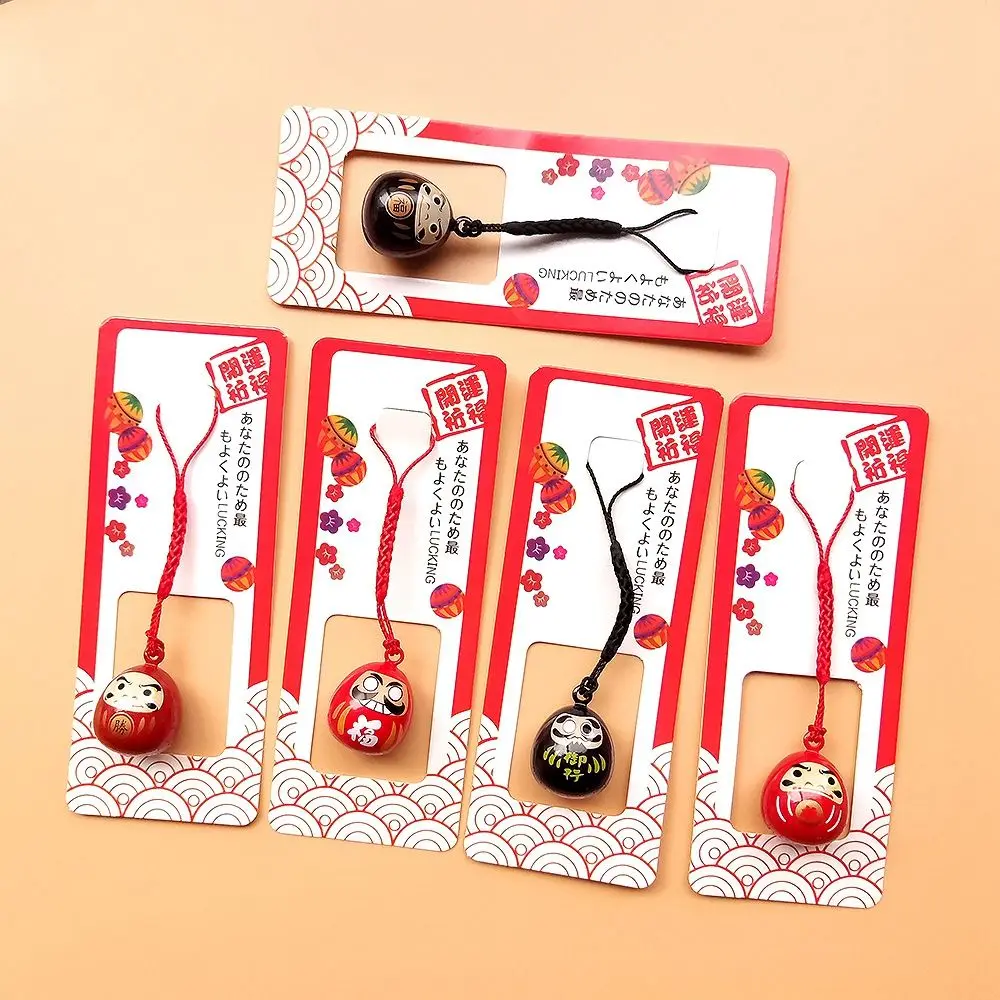 Cute Decor Phone Pendant Red Maneki Neko Water Bells Portachiavi Lucky Cat Portachiavi Bells Pendant Japan Daruma