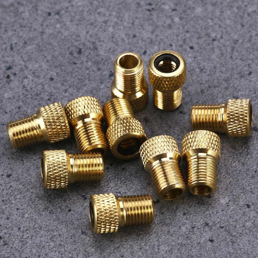 Bicycle Valve Adapter Bicycle Valve Accessories Bicycle Valve Tool 4/10Pcs Valve Adapter Pump Convert Presta To Schrader Copper Valve Adaptor Wheels Gas Nozzle Tube Tool Bike Bicycle Accessories