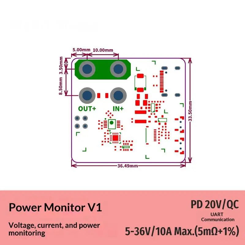 Module testeur batterie drone 36V 10A XT60 PD QC