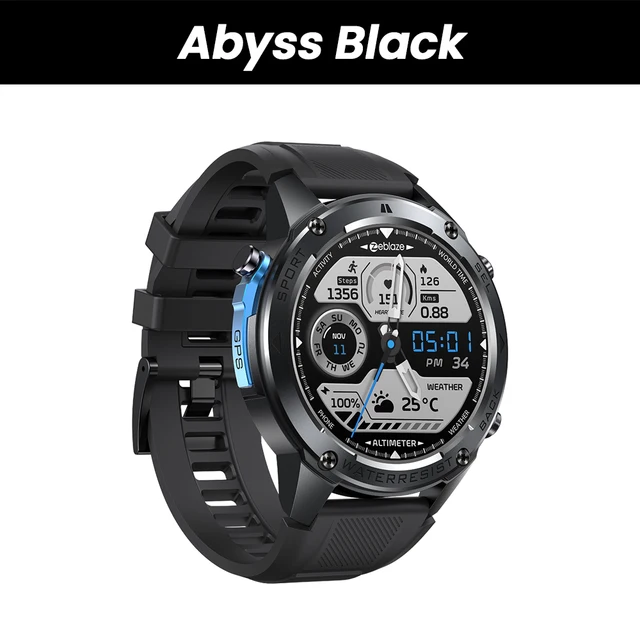 New Zeblaze Stratos 2 Ultra GPS Smart Watch Built-in Compass Barometric Altimeter Dual-band GNSS Voice Calling Smartwatch 10 ATM 7
