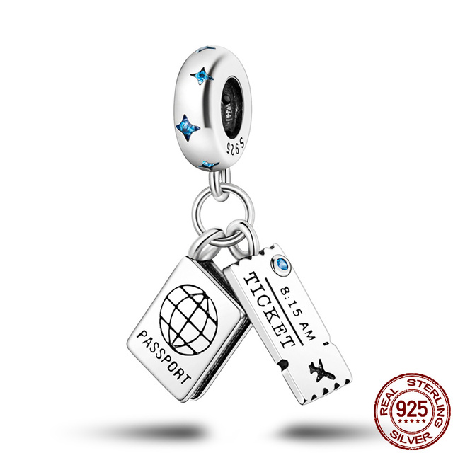 Sterling Silver New charm Fit Original Pandora charm bead Pendant trunk Charm Bracelet Necklace Trinket Diy Women Jewelry