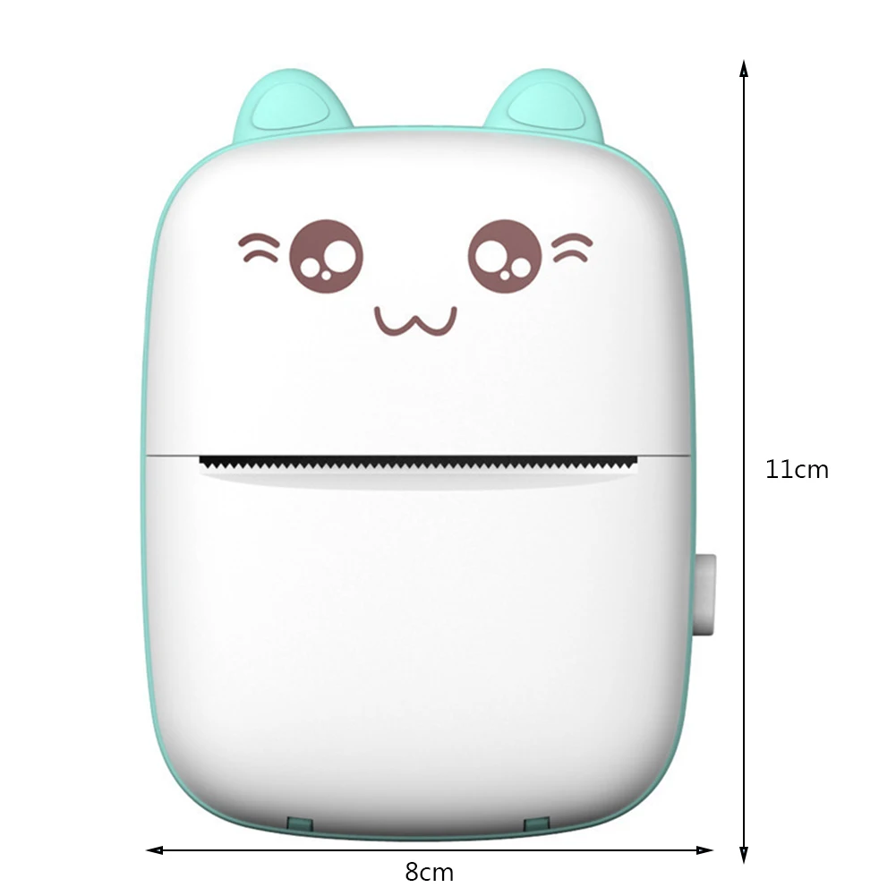 미니 접착 라벨 프린터 블루투스 호환 포켓 열전사 프린터 사진 영수증 메모 목록용 무선 스마트 프린터