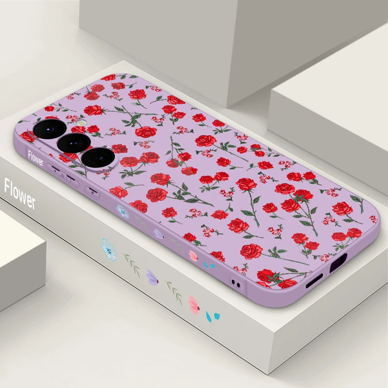 Vintage Floral Design Soft Phone Case Cover