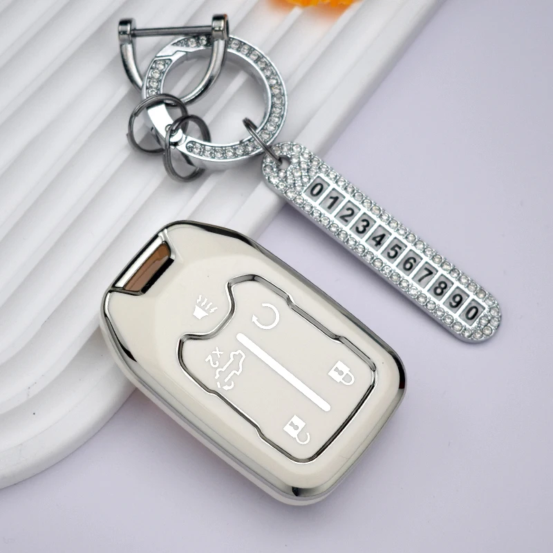 Chevrolet GMC [4-5] Series Key Fob Case - 5 Buttons - Tahoe Suburban Yukon Silverado 1500 Sierra - Handcrafted In USA | Leather Brut BG-Back Gate - Foto 7