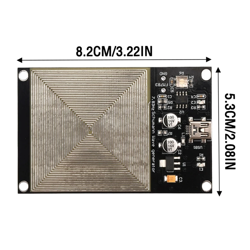 FM783 5V 0.1A 7.83HZ Mini USB Schumann Resonance Wave Generator Ultra-Low Frequency Generator Kit With USB Power Cable Durable