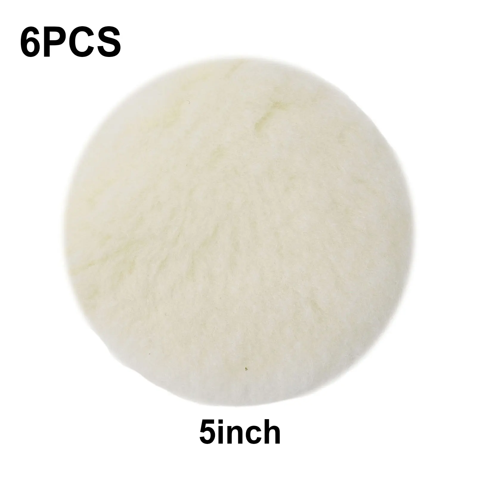 

6Pcs 5inch Car Lambs Wool Bonnet Buffing Wheel Pad Buffer Polishing Polisher Pad For Buffing Automotive Marine