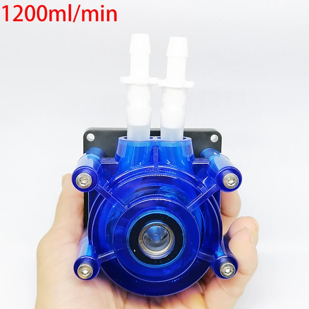GROTHEN DC 24V Peristaltic Pump Large Flowrate Liquid Dosing Pump 1200ml/min 3 Rollers with Food-grade Silicone Tube for Lab