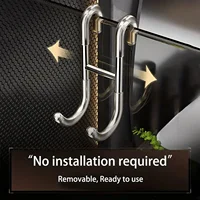 Stainless Steel Over Glass Door Shower Door Back Shower Towel Rack S-Shape Bathroom Bathrobe Hanger Holder Hooks 1