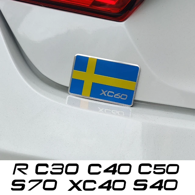 For VOLVO V40 V50 V60 V70 V90 XC40 XC60 S40 S60 S70 S80 S90 Trunk AWD Moose  Test Inscription R Flag Logo Sticker 3D Car Tuning - AliExpress