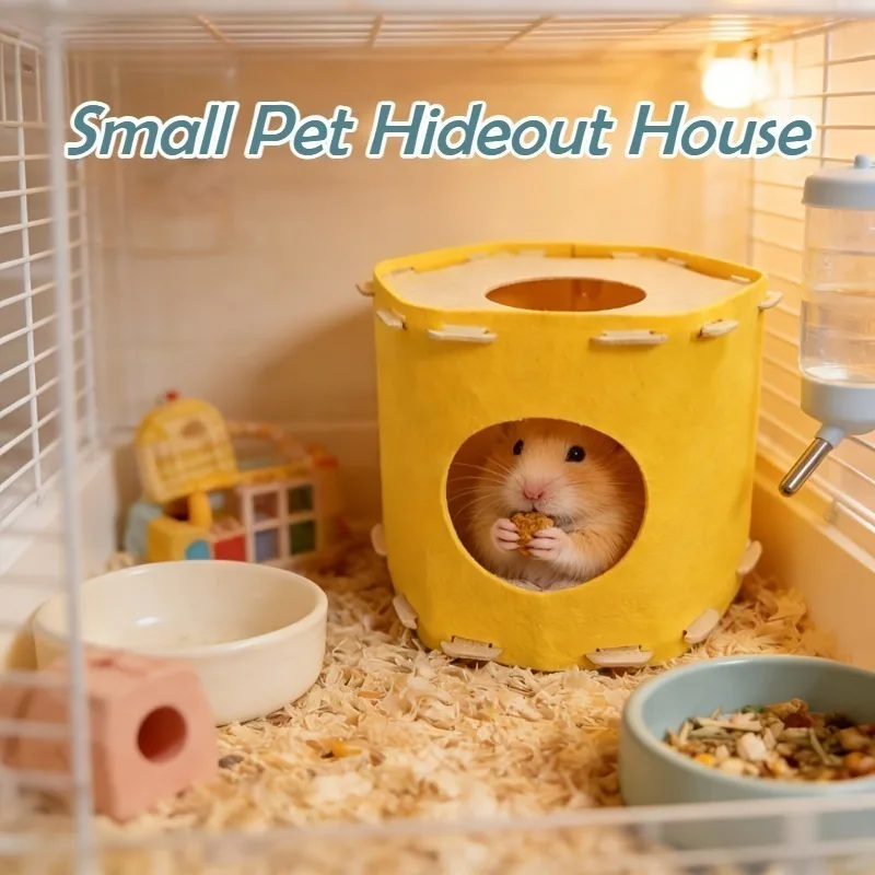 Maisonnette en feutrine pour petits animaux nid douillet rongeurs_voghion.com