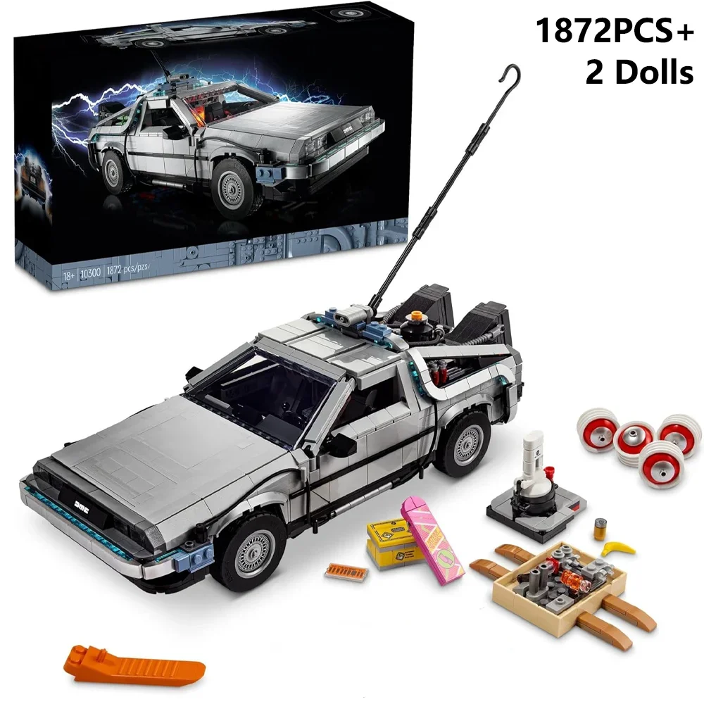 Building Blocks Toys Back to the Future Time 1:12 Machine Compatible 1872Pcs Technical Car Bricks Construct Birthday Gifts