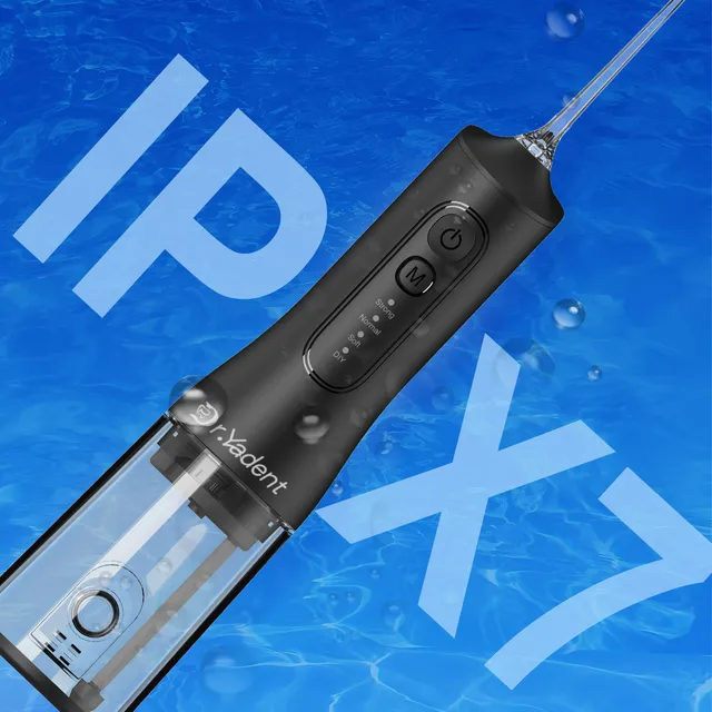 เครื่องทำความสะอาดช่องปากไร้สาย Dr.Yadent YD06 WaterFlosser ความจุ 300 มล. แบบพกพา ชาร์จเร็วด้วย USB-C หัวฉีดน้ำ 7 แบบ 4 โหมด กันน้ำระดับ IPX7 2