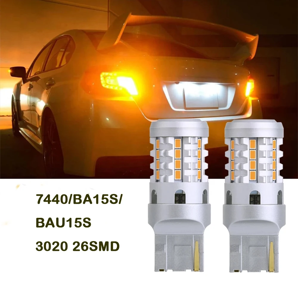 

Супер яркий Автомобильный светодиодный стоп-сигнал Canbus 1156 BA15S BAU15S 7440 W21W 3020 26smd без ошибок дневные ходовые огни DRL фонари заднего хода s