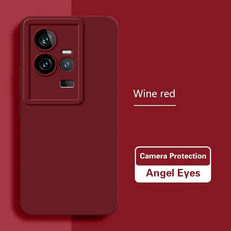 Luxury Dual Layer Soft Silicone Phone Case with Solid Lens Protection and Angel Eyes Design