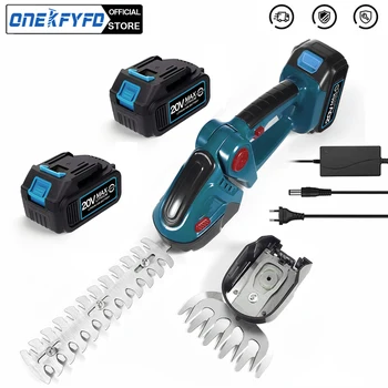 Draadloze Electrische Heggenschaar Oplaadbare 핸드헬드 Huishoudelijke Struik Wieden Snoeien, 18V Makita 배터리, 2 in 1, 21V