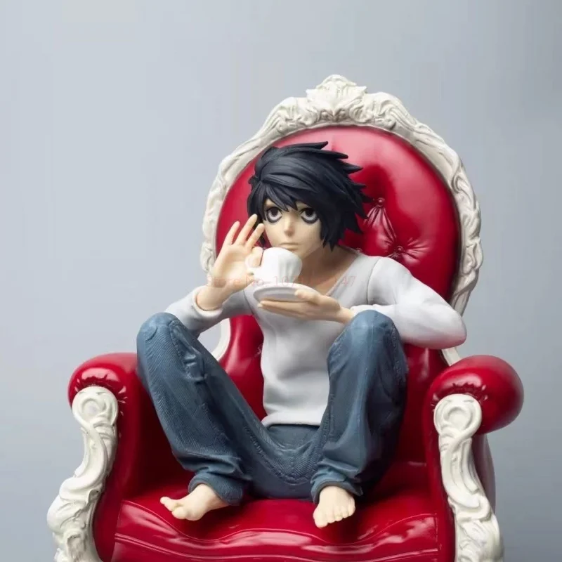 Statuetta Death Note Light Yagami E L Lawliet In PVC 10 Cm - Set 5 Pezzi - Figura Anime Per Collezione E Decorazione