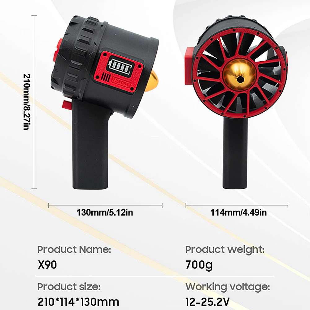 Powerful Blower 90mm Brushless Motor Turbo Violent Fan Air Blower 5000g Thrust High Speed Ducted Fan Computer Keyboard Cleaner 6