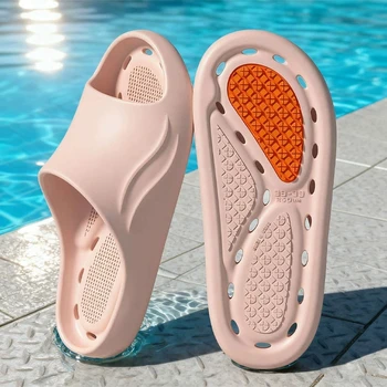 Hollow Out EVA Slippers Women Non Slip Bathroom Quick Drying Slippers Woman Water Leakage Soft Sole Shower Shoes for Couple 45 1