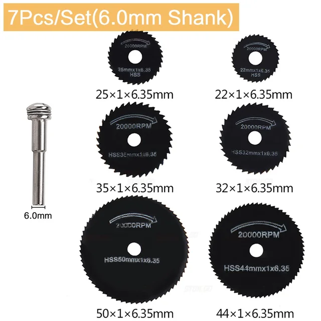 7PCS(6.0mm Shank)