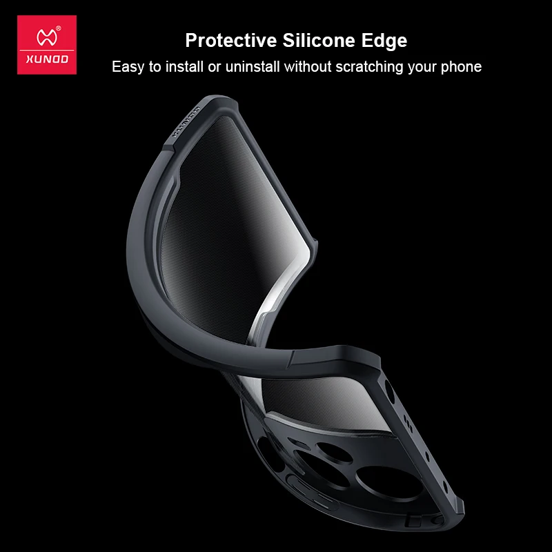 Xundd Phone Case For POCO C65 Case PC+TPU Back Transparent Anti-Drop Built-in Airbag Technology Enhanced Screen Protection