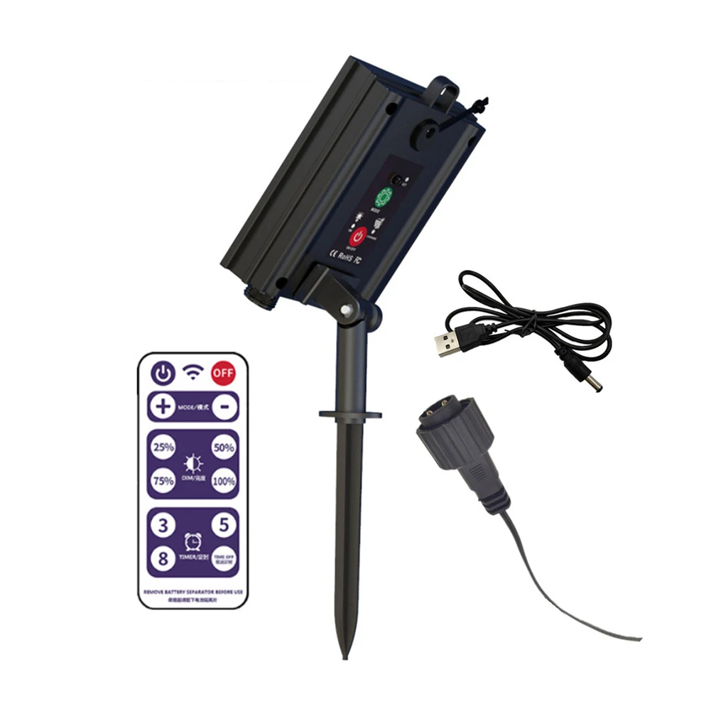 Solar Battery Box Outdoor Indoor LED String Lamp Panel Controller with Remote